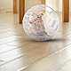 Relaxdays Hamsterball, Ø 18,5 cm, Laufkugel für Hamster & Mäuse, Kunststoff, Nagerspielzeug zum Laufen, transparent/weiß