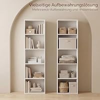 Vida Designs Oxford Bücherregal mit 5 Ebenen, würfelförmig, weiß, Holz-Regaleinheit für Büro, Wohnzimmermöbel – Ansicht 5