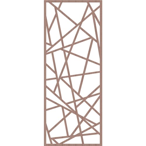 Image of Conway Decorative Pierced Fretwork Wood Wall Panels, 31 3 /8 inchW x 79 3 /8 inchH x 3 /8 inchT, Walnut