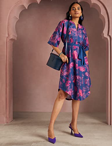 Image of RIVER by Narendra Kumar Premium Designer Women's Floral Print Dress