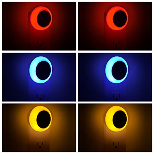 6 Pack LED Night light, LED night lights plug into wall with dusk to dawn sensors, plug in night...