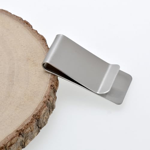 6 PCS Stainless Steel Money Clips for men, Silvery metal Cash Clips Slim Wallet2