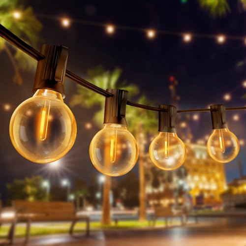 Guirnaldas de Luces Exterior, 19M LED Cadena de Luz con 30 + 3 Bombillas, IP44 Impermeable Guirnaldas Luminosas Exterior y Interior Deco para Jardín, Patio, Fiesta,Terraza