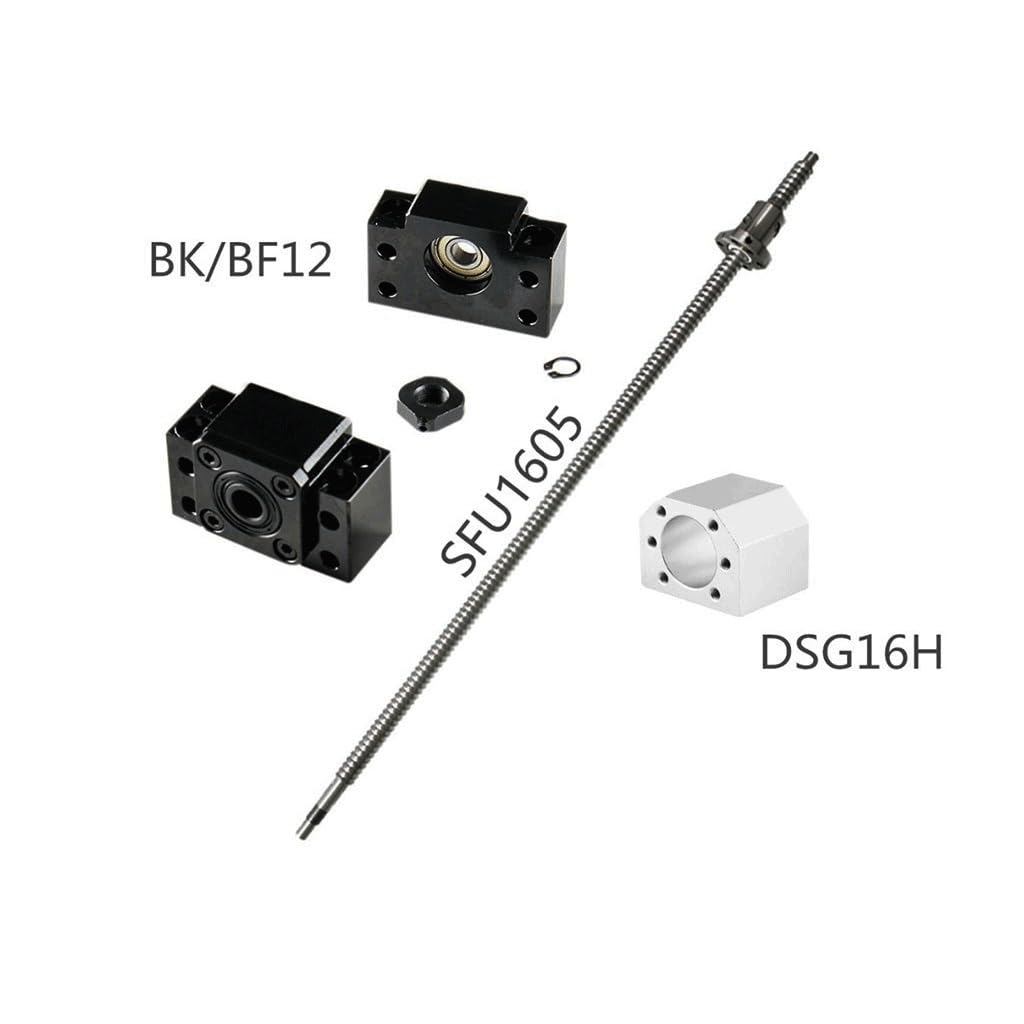 Śruba Kulowa SFU1605 Śruba Kulowa RM 1605 Obrobiona Końcówka Obudowa Nakrętki Kulowej CNC, Do Drukarek 3D Sprzęt Automatyki Przemysłowej(400mm)