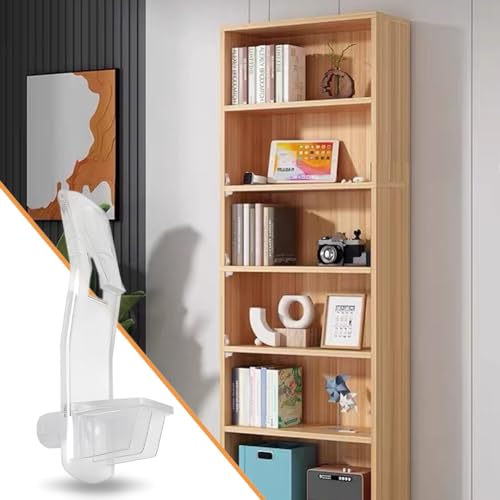 EMVANV 20 PCs Shelf Support Peg，Clear Plastic Locking Shelf Support Pin Clips Cabinet Shelf Clips Shelf Pegs for Kitchen Cabinet Furniture Wardrobe Closet Cupboard and Bookcase(Clear) - Thumbnail 7