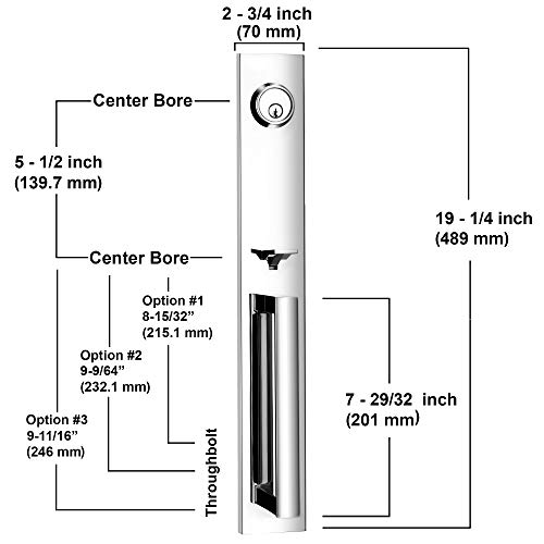 Berlin Modisch Full Escutcheon Handleset Front Door Entry Handle And Deadbolt Lock Set Slim Square Single Cylinder Deadbolt And Lever Heavy Duty – Polished Chrome Finish #TOP1