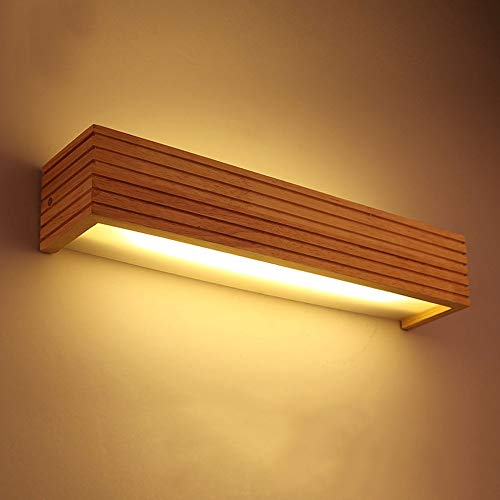 L.W.SURL Moderne Wandleuchte Leuchten Espejo de luz LED Lámpara de Pared de Madera Maciza Escaleras nórdicas de Troncos Pasillo Mesita de Noche Lámpara de baño