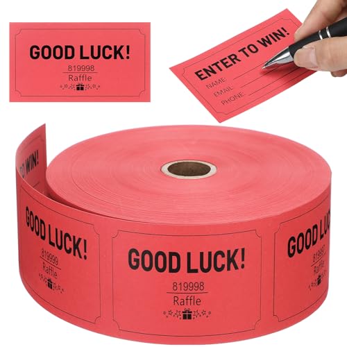 Cartes de tombola vierges grand rouleau ticket kermesse avec nom e-mail