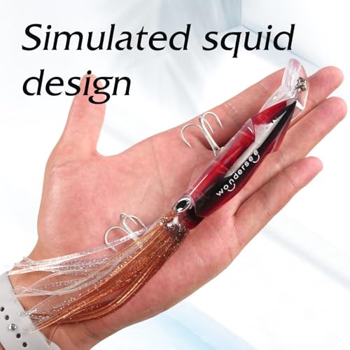 Wondersee Squid Fishing Lures, 4 Pack Octopus Swimbait - image 8