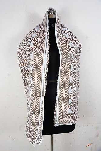 100% Cotton Block Print Sarong - Women's Swimsuit Wrap Cover-Up, Long Beachwear & Resort Apparel2