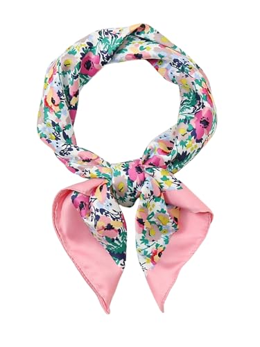 WDIRARA Women's Floral Print Hair Scarf Bandana Square Head Wraps Boho Headscarf