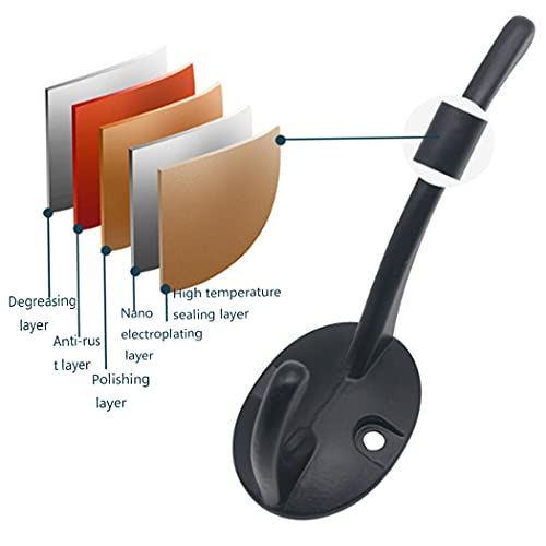 Hoshen, 6 ganci da parete in stile europeo, per