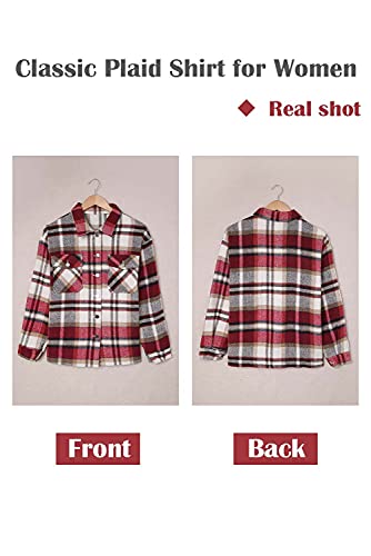 Magritta-Womens-Shirts-Collared-Long-Sleeve-V-Neck-Button-Down-Oversized-Blouses-Tops-with-Pockets