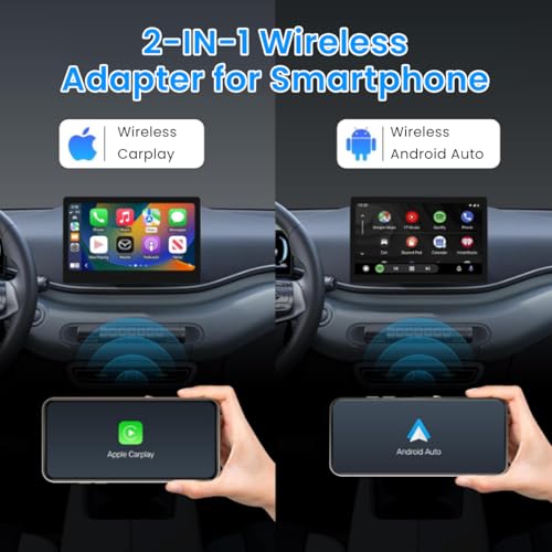 Image of zitronix Dual Mold 2-in-1 WiFi Wireless Convertor for CarPlay & Android Auto Plug & Play Universal Dual-Band 2.4GHz /5GHz Adapter for Seamless Hands-Free Connectivity
