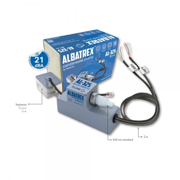 Vecamco clima plus - Pompa scarico compatta albatrex mini 15l/h grigio