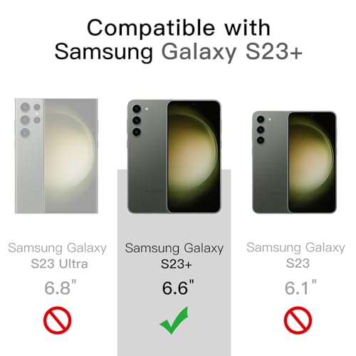 Image of JETech Magnetic Cover Case for Samsung Galaxy S23+ / S23 Plus 5G 6.6-Inch, Compatible with MagSafe, Translucent Matte Back Shockproof Phone Cover (Midnight Green)