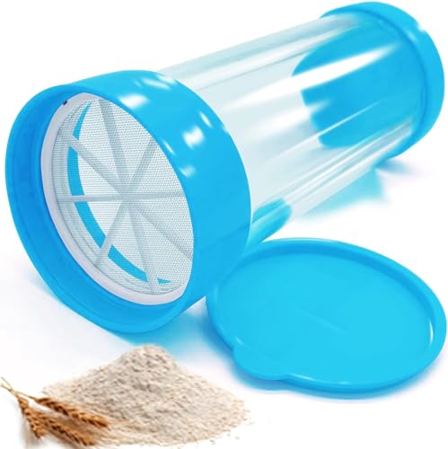Flour for Baking,Sifter for Baking,Flour Duster for Bread Baking(Blue)