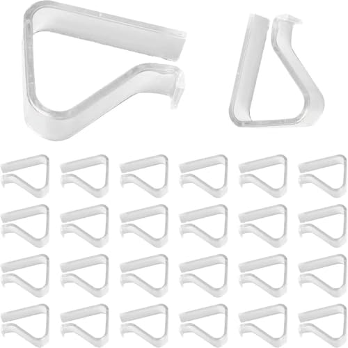 24 clips de plástico para mantel, abrazaderas transparentes resistentes al viento para mantel de patio al aire libre, fiesta de boda, fiesta en el jardín y picnic (S)