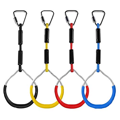 FBSPORT 4 Stück Klettern Ringe für Kinder, Outdoor Indoor Kinder Ninja...