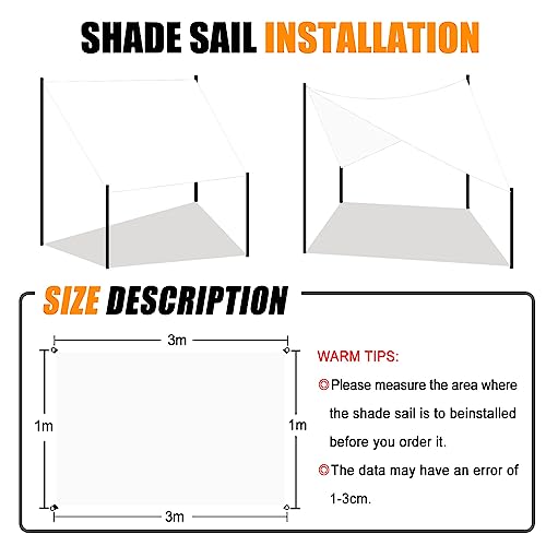 Toldo impermeable rectangular 4x4.5m contra rayos UV 98% para proteger tu patio de la lluvia y sol 7