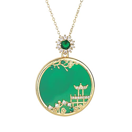 Colliers de Pendentif en jade vert naturel éclatant et haut de gamme