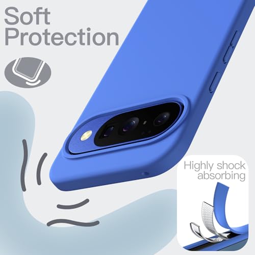 Image of JETech Liquid Silicone Cover Case for Google Pixel 10 /10 Pro 2025, Silky Soft Touch Full-Body Protection, Anti-Scratch Shockproof Phone Cover with Microfiber Lining (Indigo)