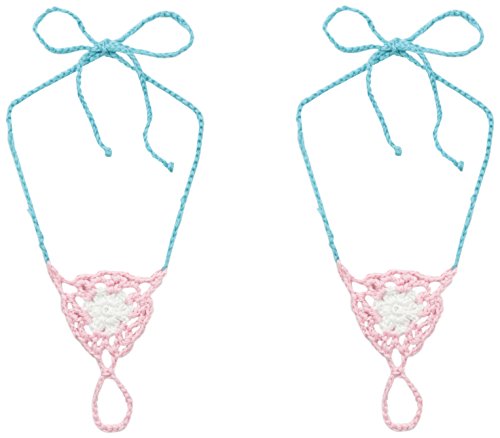 Image of Jefferies Socks Big Girls' Color Pop Crochet Barefoot Sandal