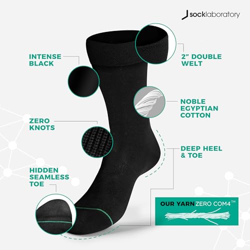 Men's Dress Socks - Egyptian Cotton - Crew (Box of 3)3