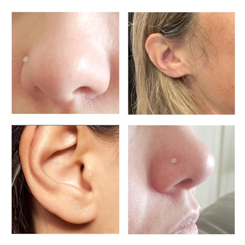 Clear Nose Ring Bioflex Nose Rings Studs L Shaped Corkscrew Nose Rings Body Piercing Jewelry for Women Men Nose Piercings Nose Stud Nose Piercing Men's Body Piercing Retainers3