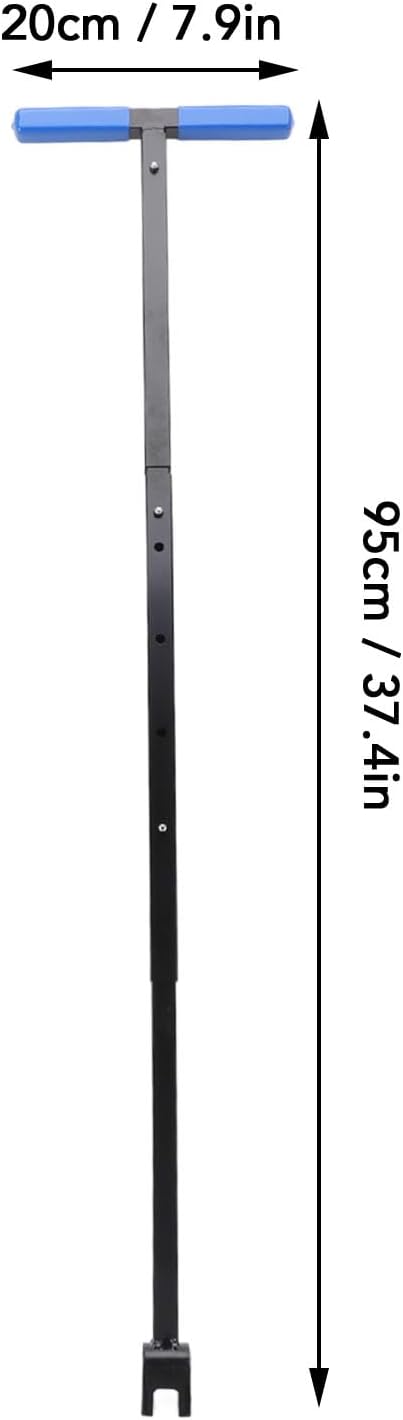 37 Inch Water Meter Key, Adjustable Reinforced Steel T Handle 4 Way Multi Function Utility Key Water Meter Key Shut Off Tool for Opening and Closing Meters or Valves(Blue)