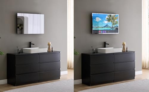 Image of 55 inch 4K UHD Smart Mirror TV for Bathroom - IP65 Waterproof, webOS, Built-in Alexa Voice Control, ATSC Tuner, Wi-Fi & Bluetooth - Model HYM55A (2026)