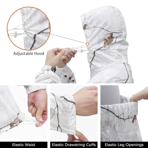 Image of LOOGU Men's Rain Suit - Rain Gear for Men Waterproof, Lightweight Rain Coat, Breathable Mens Rain Jackets Hood and Pants