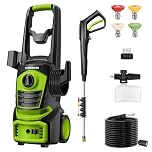 WorkBless Electric Pressure Washer, 1700PSI Max 1.3 GPM Power Washer with 4 Quick Connect Nozzles, 400ml Foam Cannon Electric Power Washer Cleaning for Cars, Home, Driveways, Fences, Patios