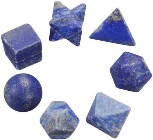 Dark Lepidolite Geometry Set Stone |7 Pieces Geometry Sets | Home Decor Gemstone Item
