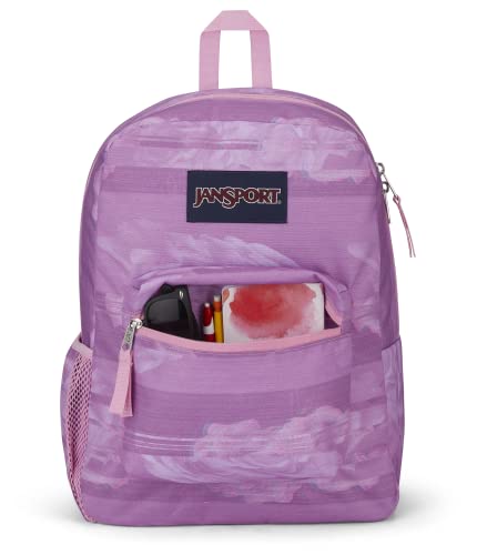 Image of JanSport Cross Town Backpack 17 inch x 12.5 inch x 6 inch - Simple Bag for Everyone with 1 Main Compartment, Front Utility Pocket - Premium Class Accessories - Static Rose