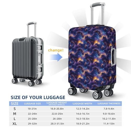 Luggage Cover Protector - Purple Sky Dragon Print Suitcase Covers for Luggage Fit 29-32 Inch Suitcase2