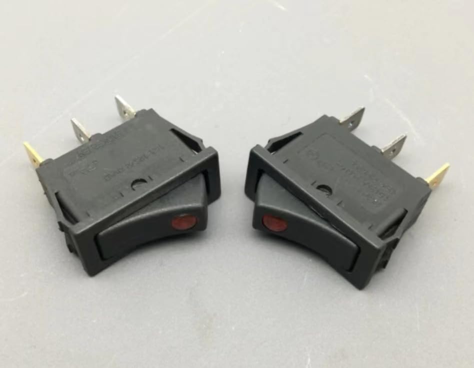 2PCS BAOKEZHEN SC792-6 Illuminated 3-Pin 2-Position Rocker Switch 15(3) A 250VAC