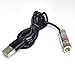 USB Adapter 650nm Red Laser Diode Module Focusable Dot Line Cross Beam 12 * 35mm Lighting 650M-100 (cross)