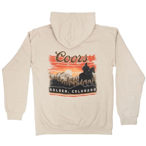 Coors Sunset in Golden Colorado Print Sand Pull-Over Hoodie2