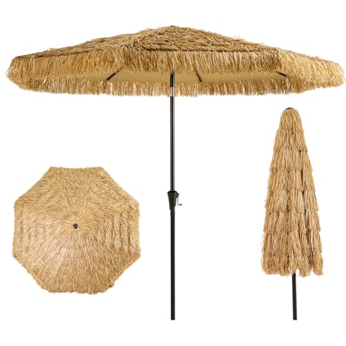HOMSHADE 9ft Hawaiian Tiki Umbrella with Crank & Tilt