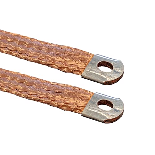 AUPROTEC Cinta de tierra para motor, extremos estañados, longitud 300 mm, 70 mm², 400 A