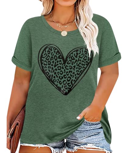 Image of CARCOS Plus Size Tops for Women Short Sleeve Raglan Striped Tee Color Block Crewneck /V Neck Tunic Loose Fit Summer XL-5XL