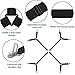 Jaxbo Bed Sheet Straps Fasteners Suspenders Grippers Clips, Triangle Shape, Adjustable Crisscross Corner Holder Fit for Twin/Queen/King, Black