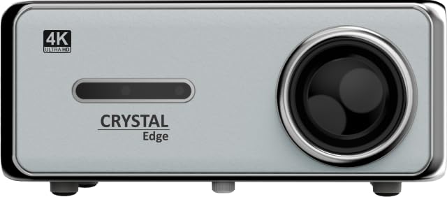 Image of BORSSO Crystal Edge, Android 12 (2GB+16GB), 4K HDR10, Dolby Digital, Semi Closed Engine, 4K Projector for Home, Ultra Bright 1100 ANSI, Full Automatic (OA+AF+TILT), HDMI ARC, BT 5.2, Dual WiFi 6, 3D