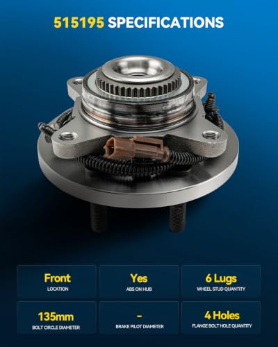 Image of PHILTOP 515195 x2 4WD Front Wheel Bearing Hub Assembly for Ford F-150