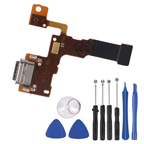 Replacement USB Charger Port Flex Cable with Microphone for LG Stylo 5 Q720 Q720T Q720V LM-Q720 with Tools （for LG Stylo 5 Q720）