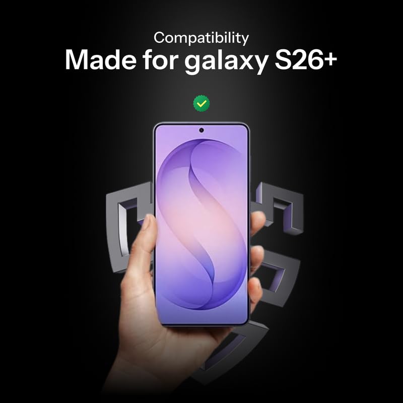 Image of UNBREAKcable Samsung Galaxy S26 Plus Full Coverage Pack of 2 in 1 Full Glue Tempered Glass Combo with Back Membrane Protector 9H Hardness HD Clear Bubble Free Edge to Edge Protection (By ohonesty)