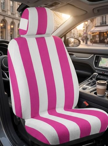 Image of ROMAN HOME Car & Office Chair Towel with 2 Tie Knots| Super Soft 400 GSM (2, car red line)