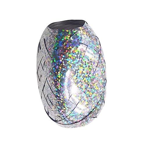 jojofuny 6stücke Ballonband Ballonverschluss Ballonschnur Geschenkband Geschenkband Glänzendes Band Metallisches Band Bastelband Zum Verpacken Von Geschenken Silber