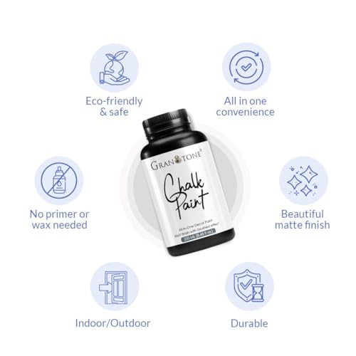 Image of GRANOTONE Chalk Paint Black 120ml Matte Finish